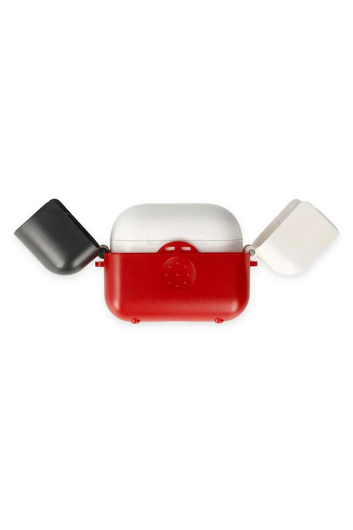 Newface Airpods 3 (3.nesil) Basmalı Kılıf - Kırmızı-Siyah-Beyaz