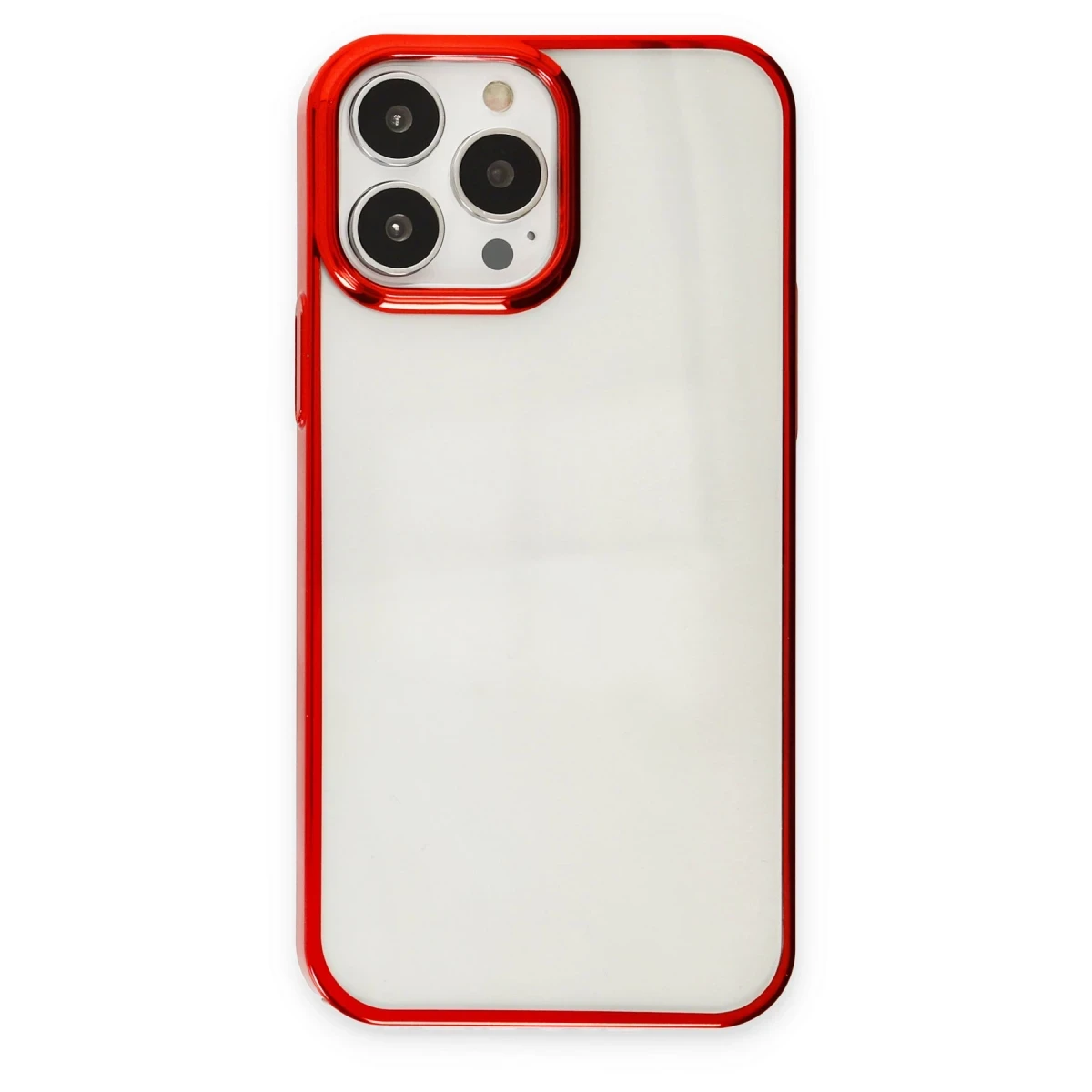 Newface Apple iPhone 13 Pro Kılıf Element Silikon - Kırmızı