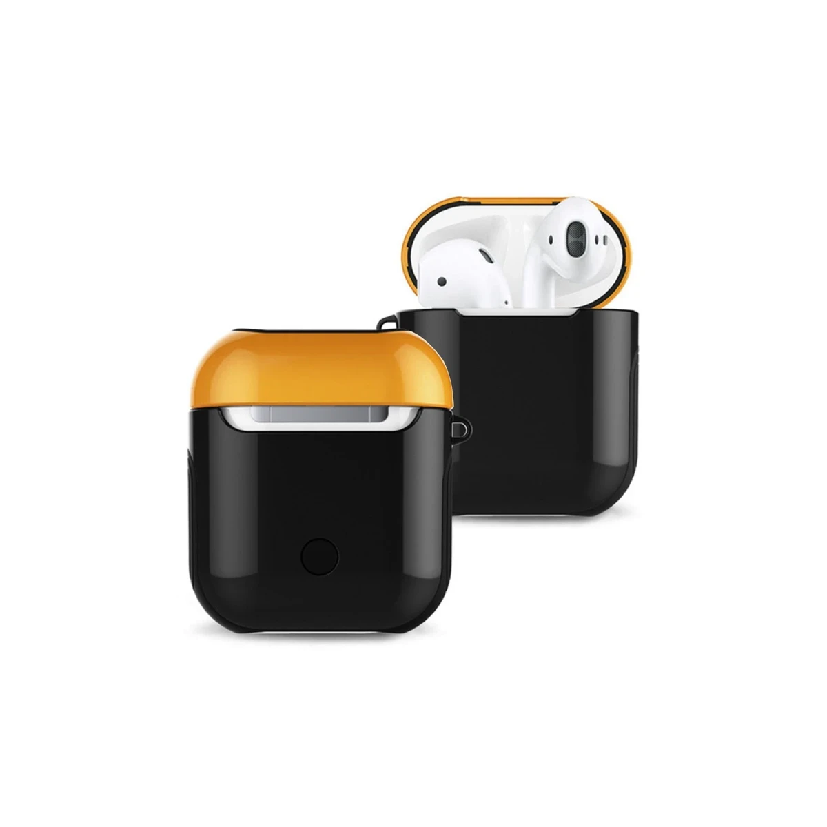 Newface Apple Airpods 2 (2.nesil) 3in1 Kılıf - Siyah-Sarı