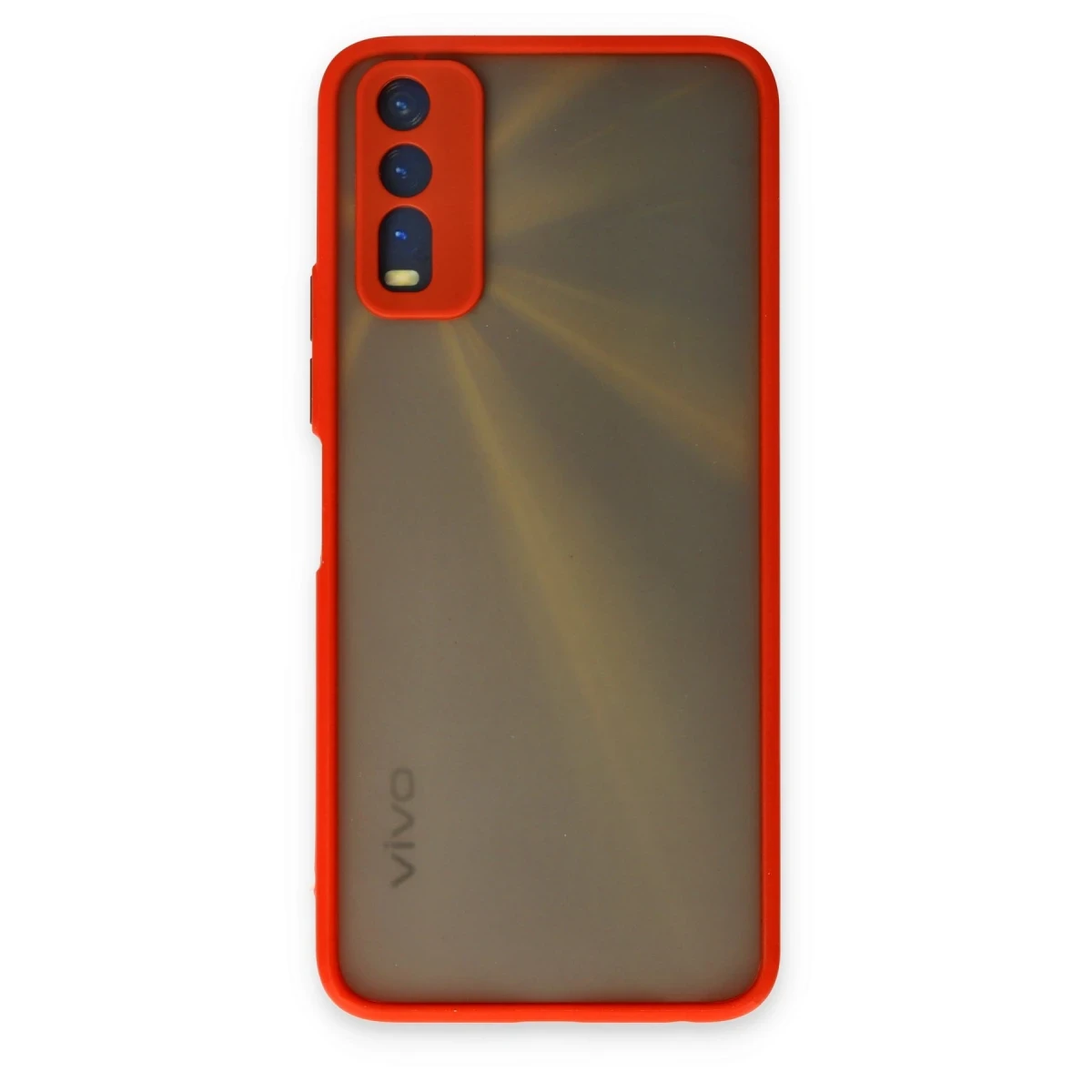 Newface Vivo Y11S Kılıf Montreal Silikon Kapak - Kırmızı