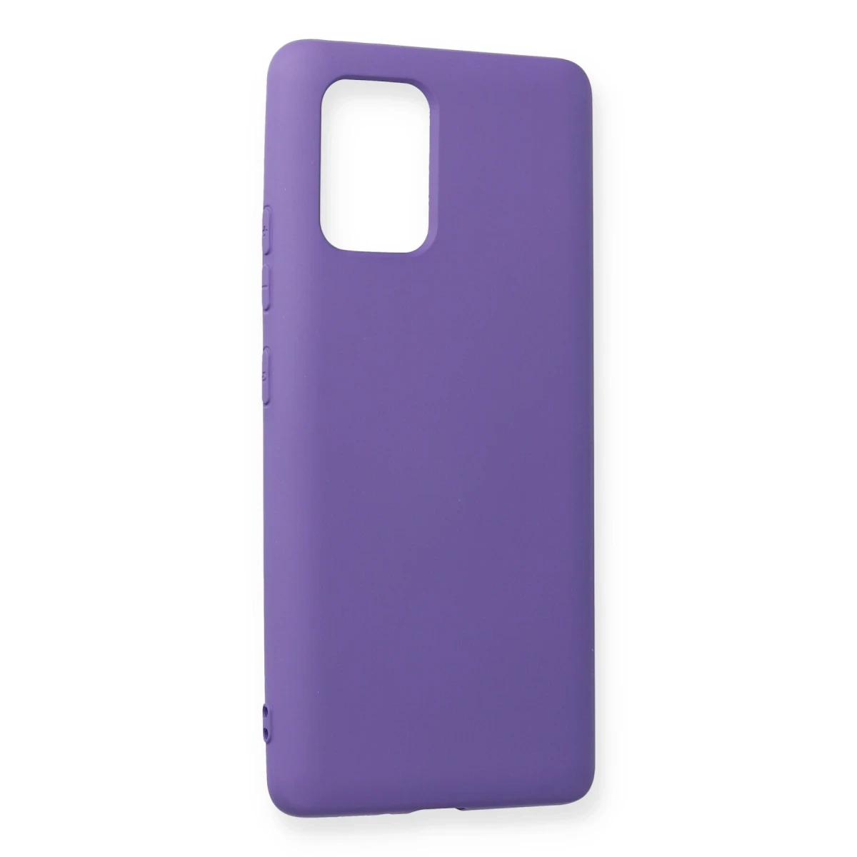 Newface Samsung Galaxy A91 / S10 Lite Kılıf Nano içi Kadife Silikon - Mor