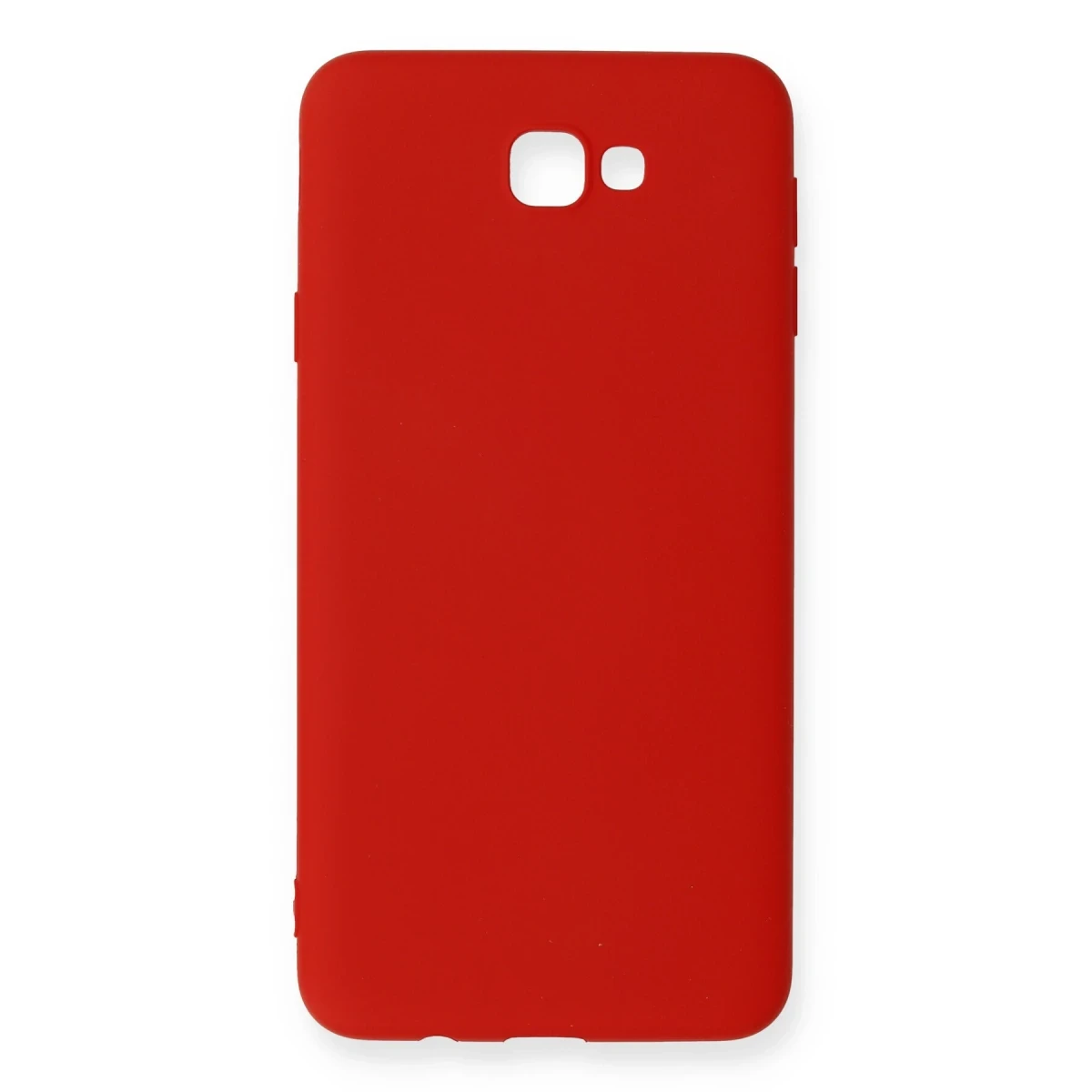 Newface Samsung Galaxy J7 Prime Kılıf Nano içi Kadife Silikon - Kırmızı