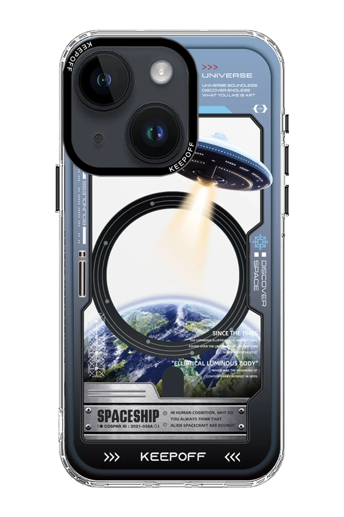 Keep Off Apple iPhone 15 Aerospace Magsafe Kapak - Aircraft