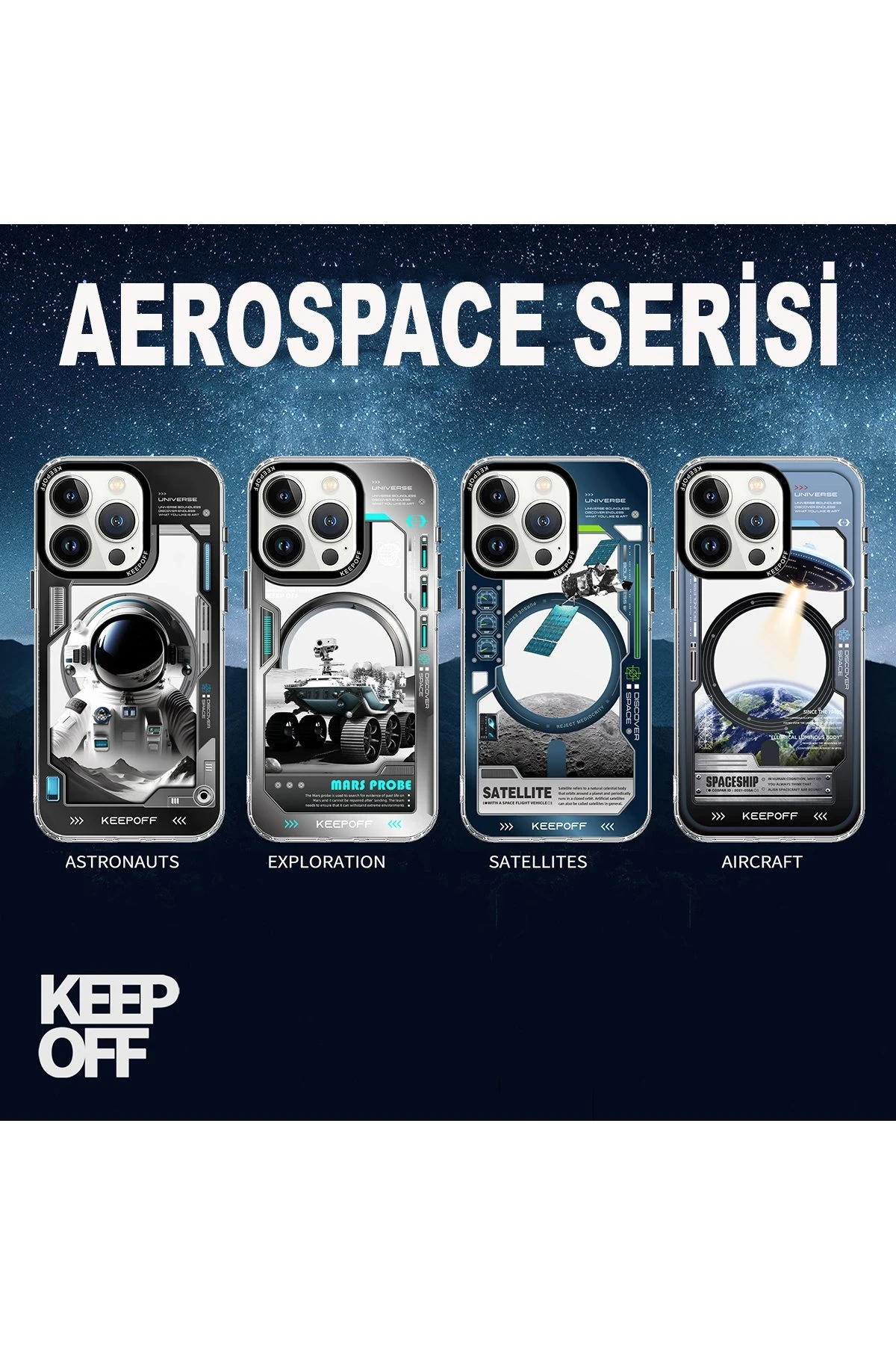 Keep Off Apple iPhone 15 Aerospace Magsafe Kapak - Aircraft — görsel 5