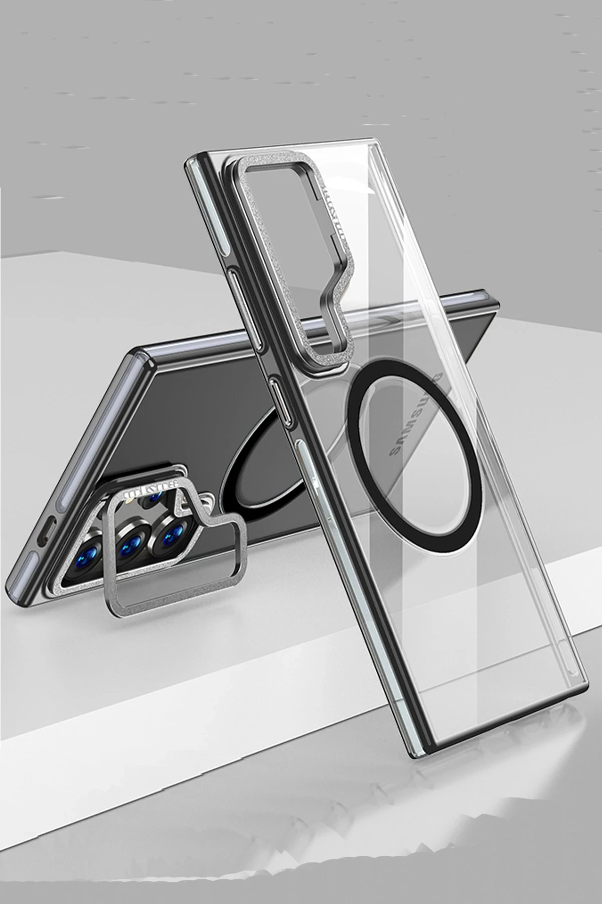 Joko Samsung Galaxy S24 Ultra Crystal Magsafe Kapak - Siyah