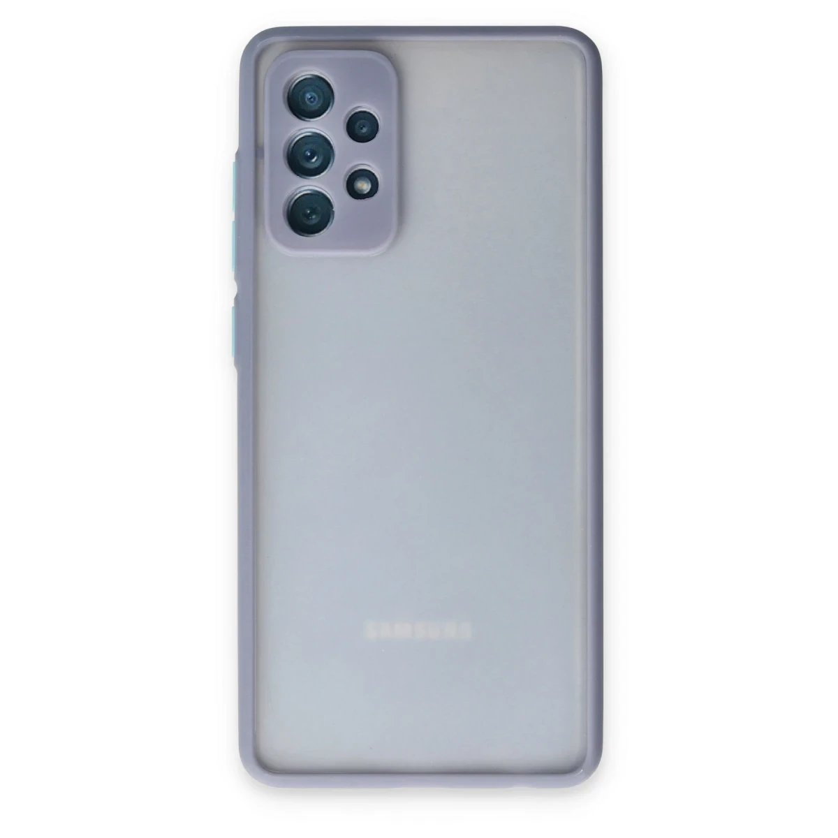 Newface Samsung Galaxy A72 Kılıf Montreal Silikon Kapak - Gri