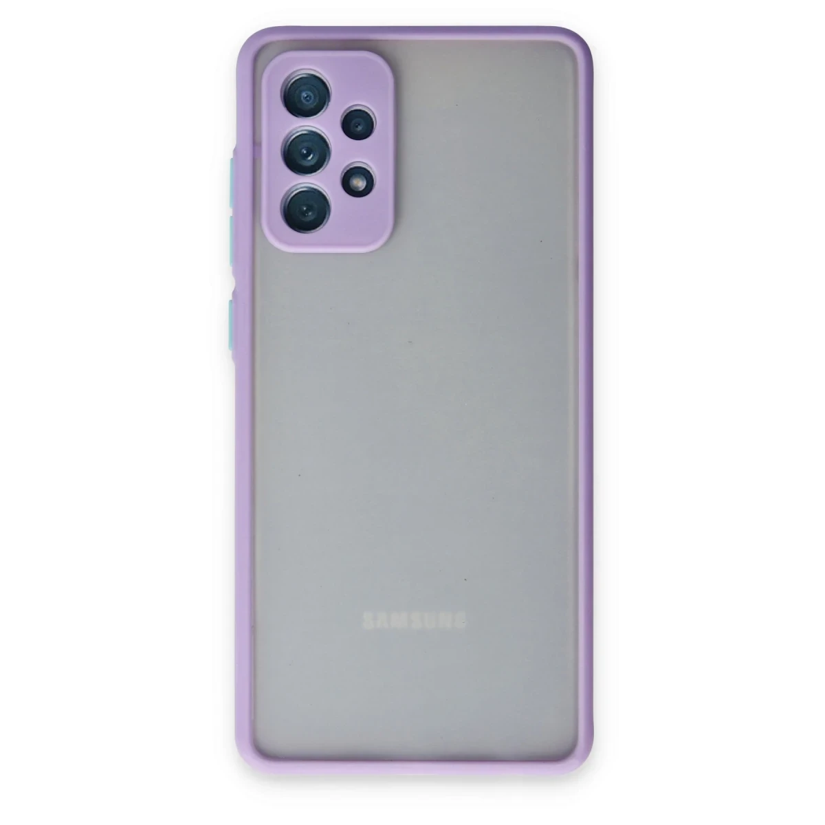 Newface Samsung Galaxy A72 Kılıf Montreal Silikon Kapak - Mor