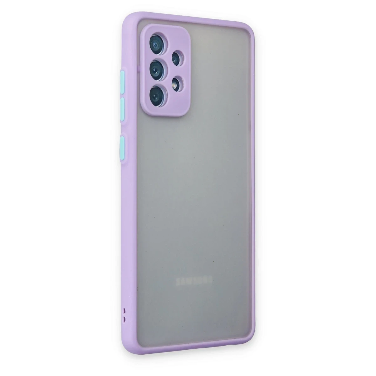 Newface Samsung Galaxy A72 Kılıf Montreal Silikon Kapak - Mor