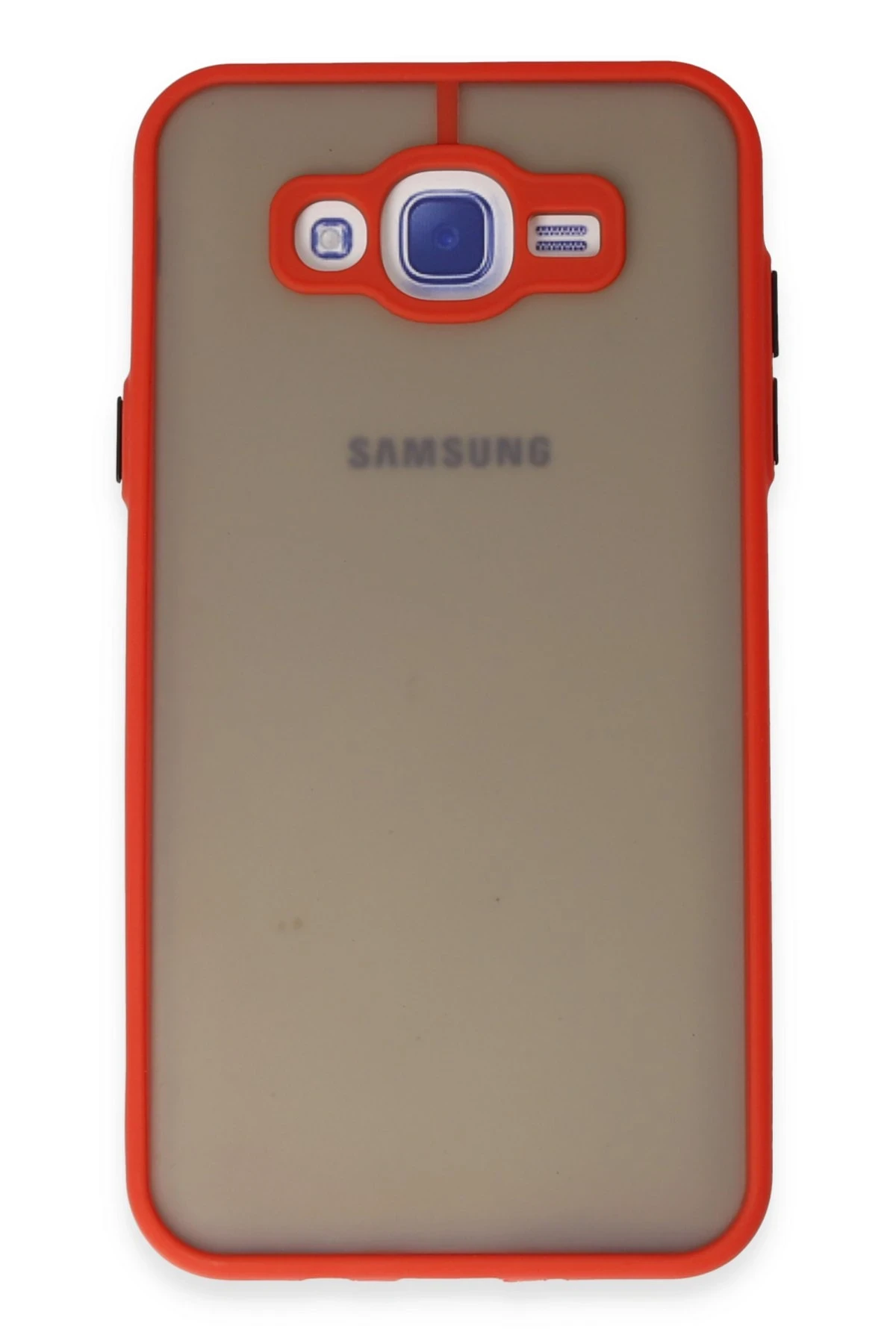 Newface Samsung Galaxy J7 Kılıf Montreal Silikon Kapak - Kırmızı
