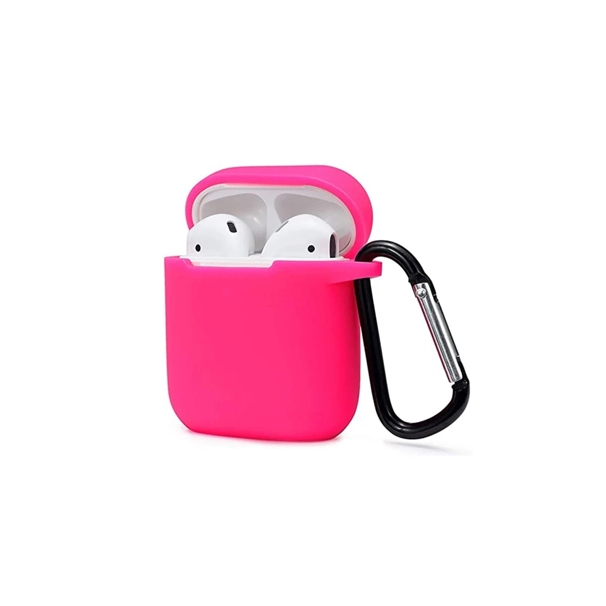 Newface Apple Airpods 2 (2.nesil) Sert Silikon Kılıf - Pembe