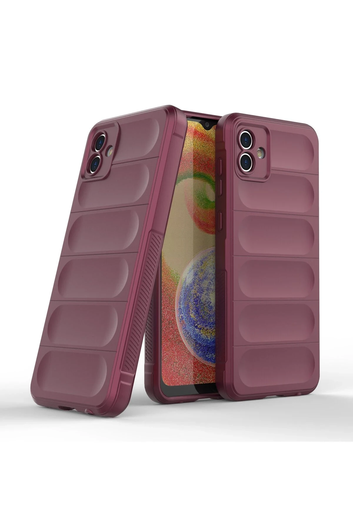 Newface Samsung Galaxy A04E Kılıf Optimum Silikon - Bordo