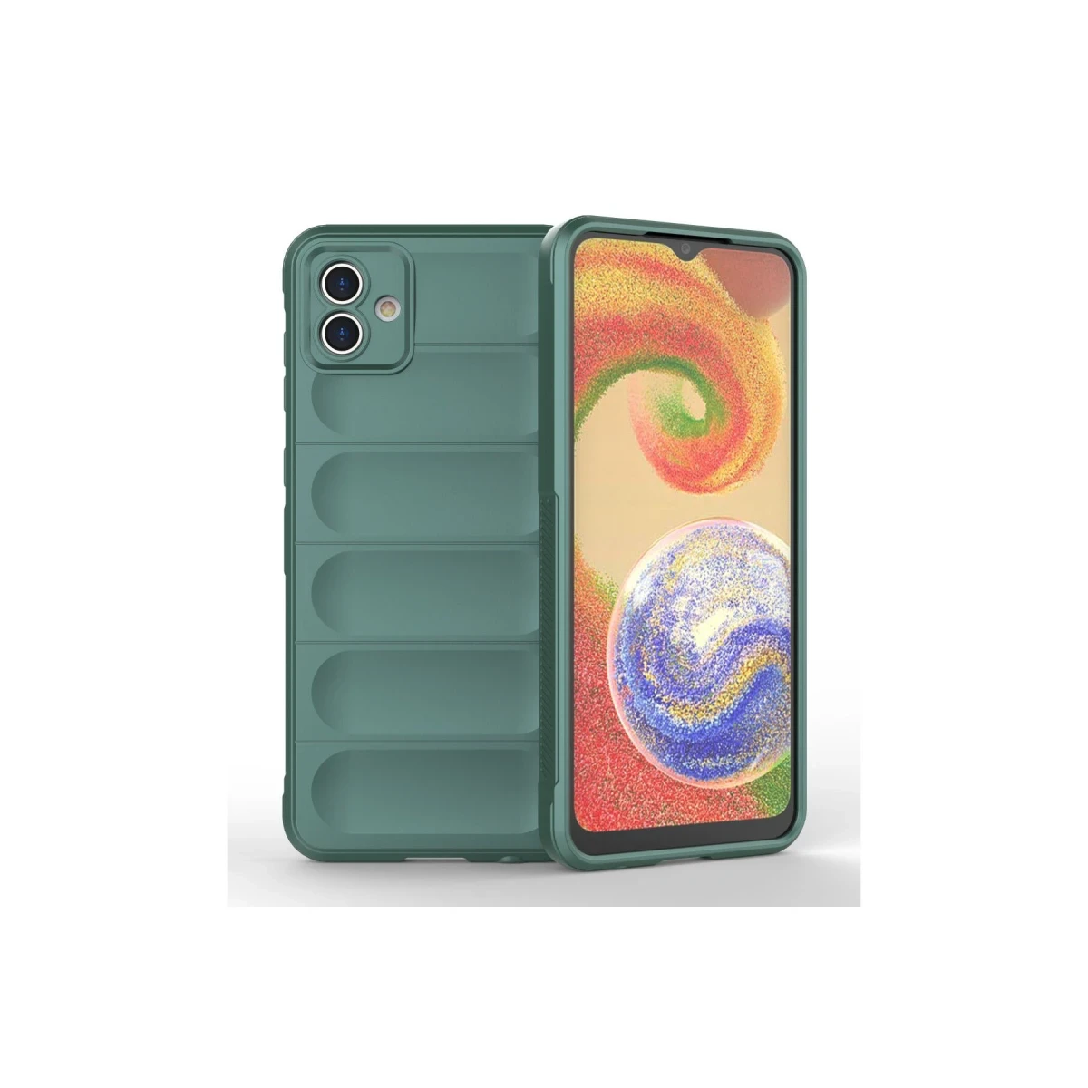 Newface Samsung Galaxy A04E Kılıf Optimum Silikon - Koyu Yeşil