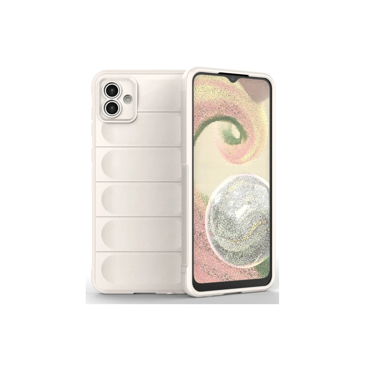 Newface Samsung Galaxy A04E Kılıf Optimum Silikon - Krem