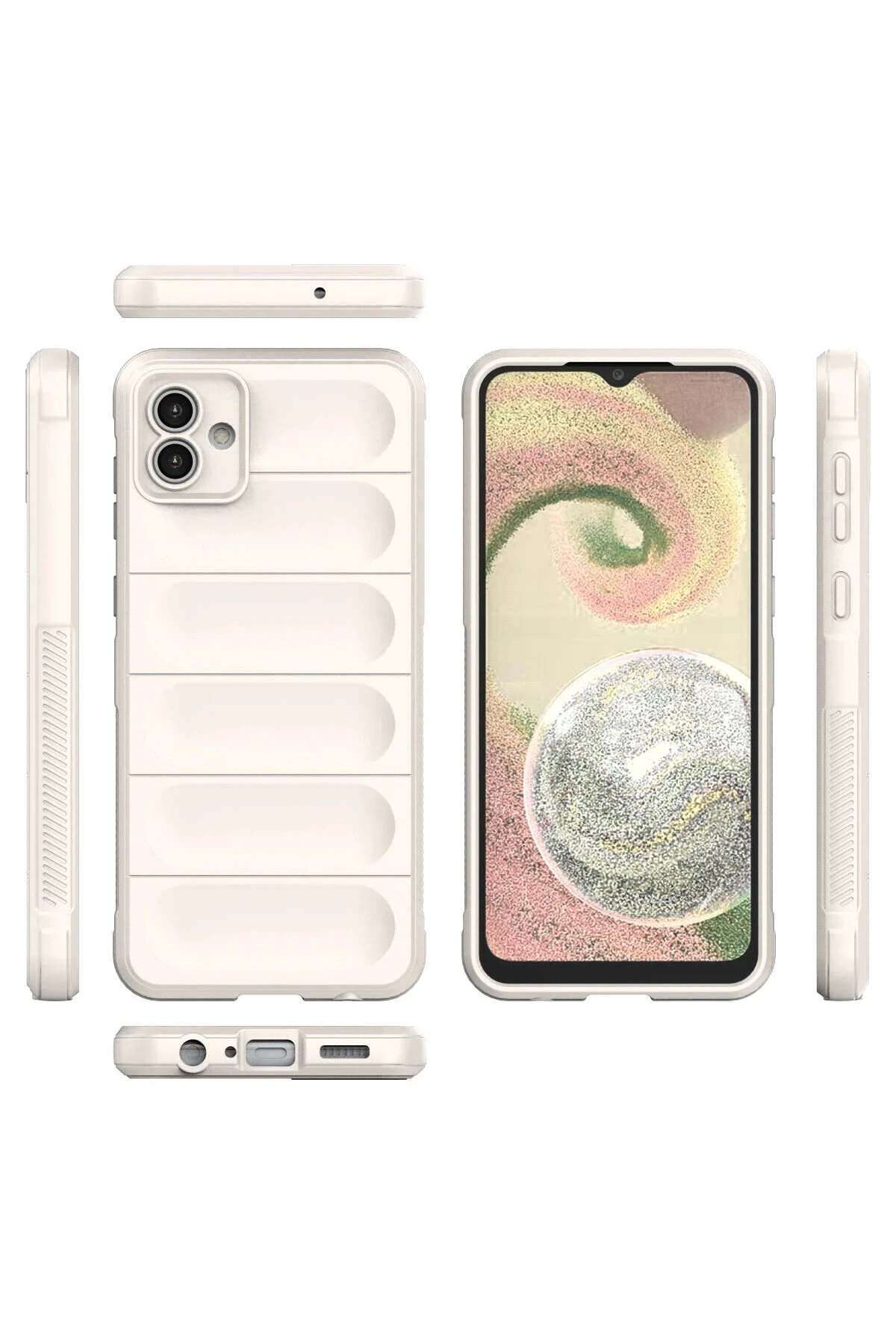 Newface Samsung Galaxy A04E Kılıf Optimum Silikon - Krem