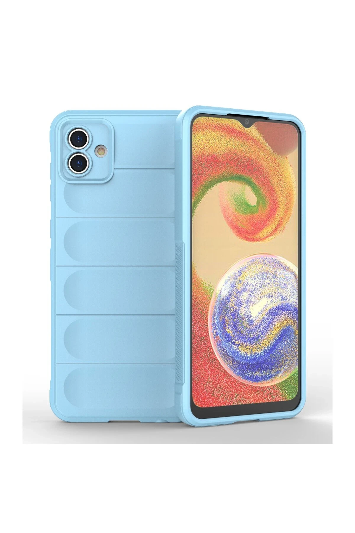 Newface Samsung Galaxy A04E Kılıf Optimum Silikon - Sky Blue
