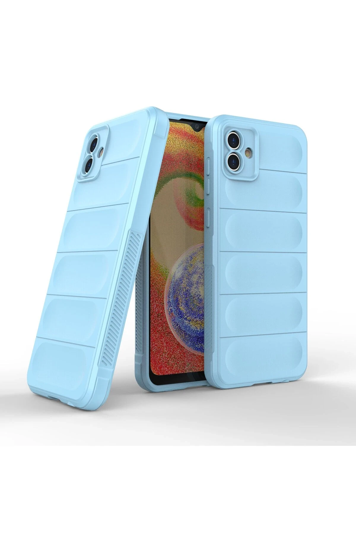 Newface Samsung Galaxy A04E Kılıf Optimum Silikon - Sky Blue