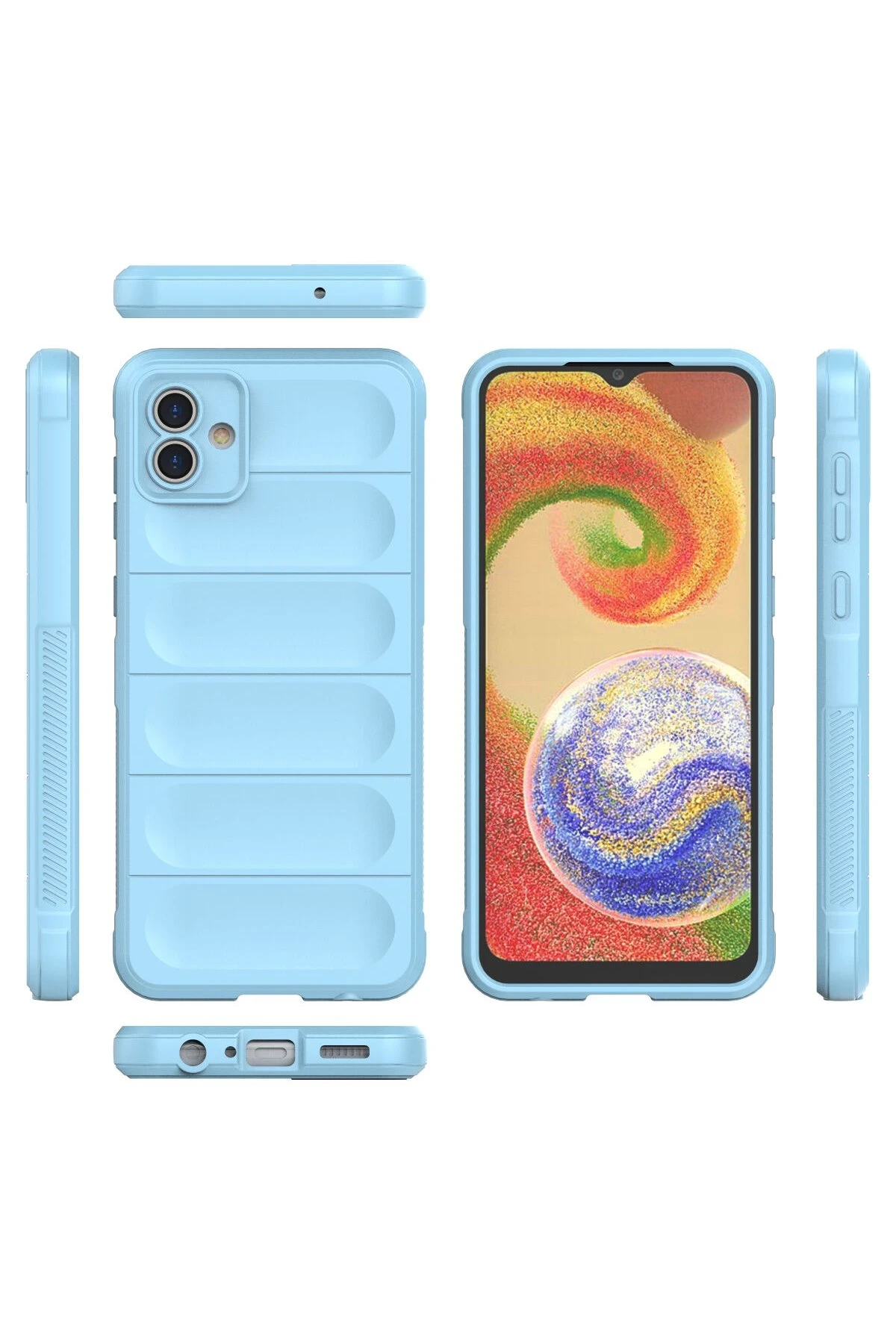Newface Samsung Galaxy A04E Kılıf Optimum Silikon - Sky Blue