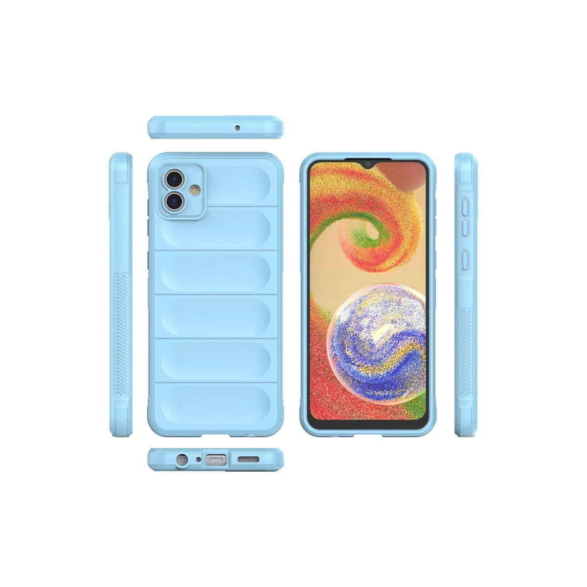 Newface Samsung Galaxy A04E Kılıf Optimum Silikon - Sky Blue