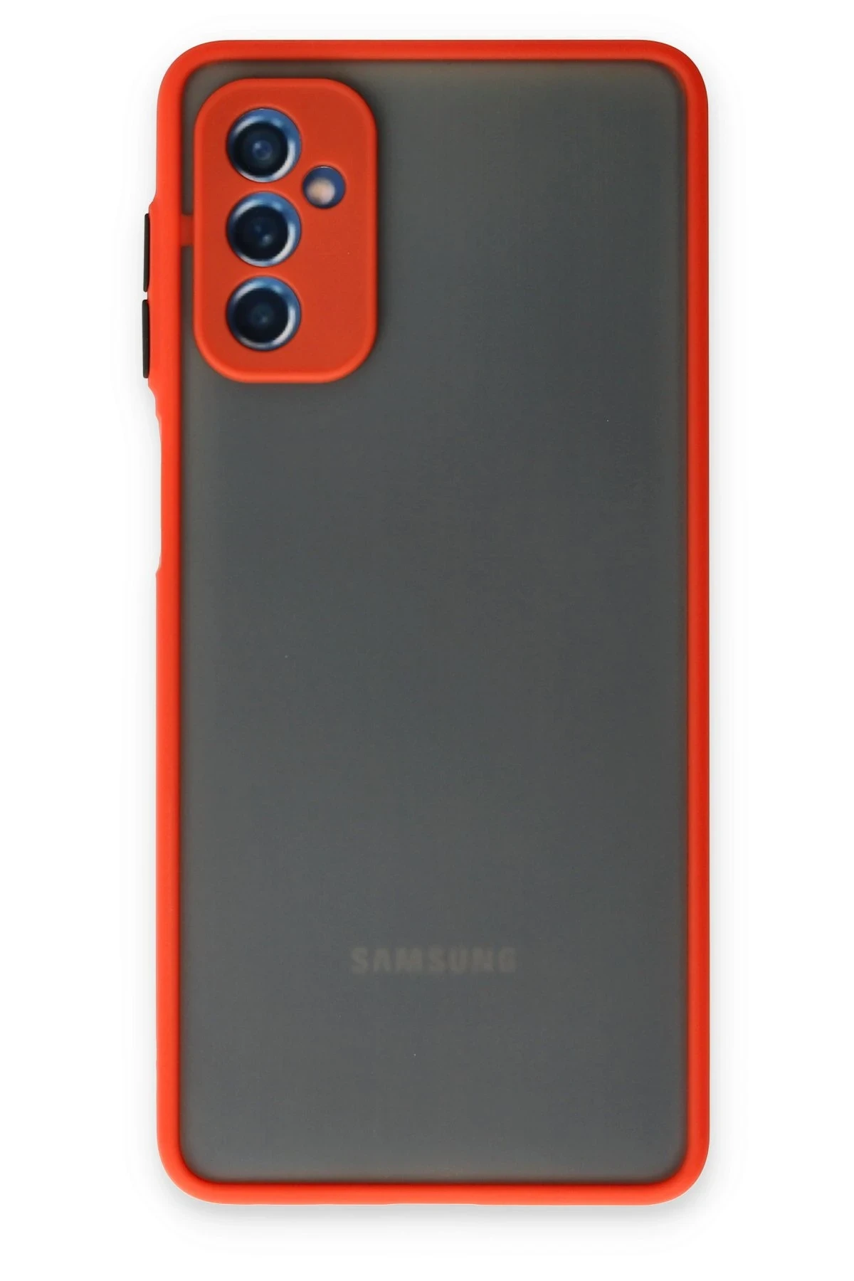 Newface Samsung Galaxy M52 5G Kılıf Montreal Silikon Kapak - Kırmızı