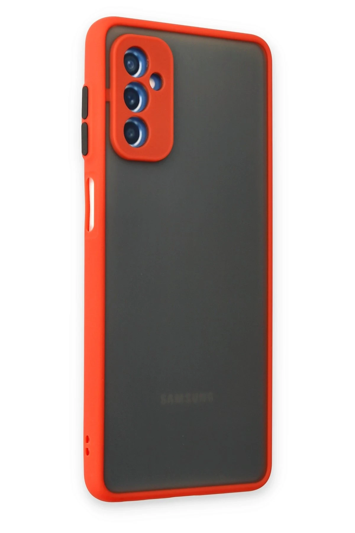 Newface Samsung Galaxy M52 5G Kılıf Montreal Silikon Kapak - Kırmızı