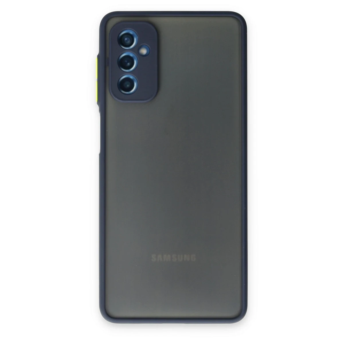 Newface Samsung Galaxy M52 5G Kılıf Montreal Silikon Kapak - Lacivert
