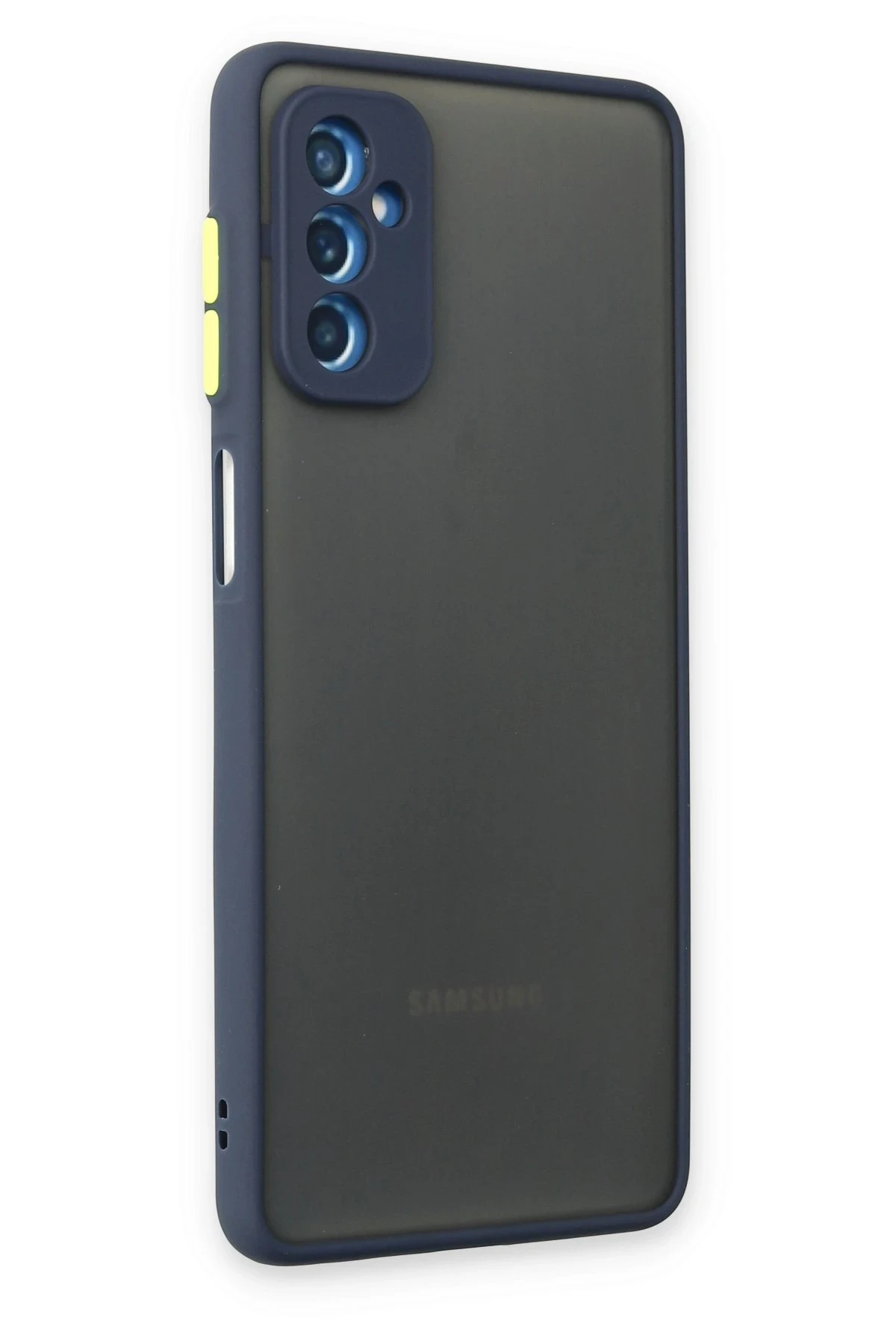 Newface Samsung Galaxy M52 5G Kılıf Montreal Silikon Kapak - Lacivert