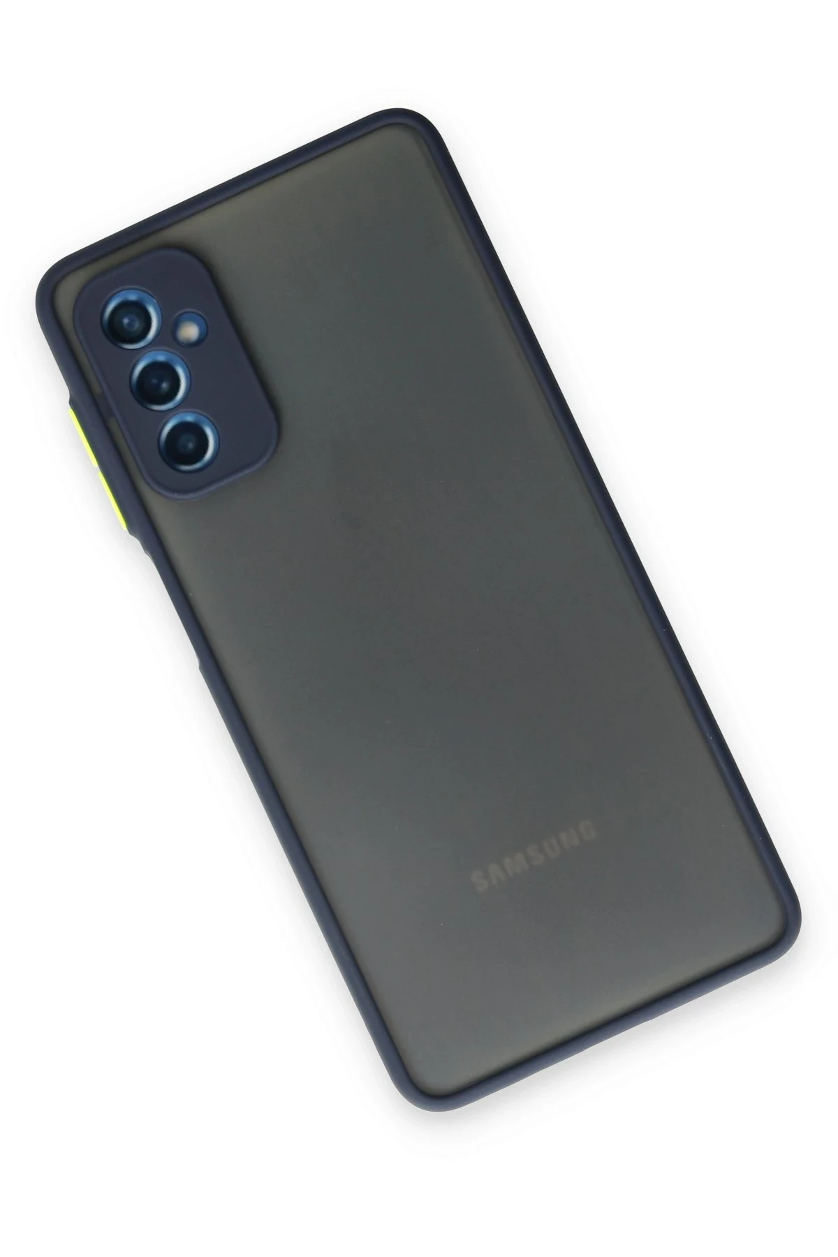 Newface Samsung Galaxy M52 5G Kılıf Montreal Silikon Kapak - Lacivert
