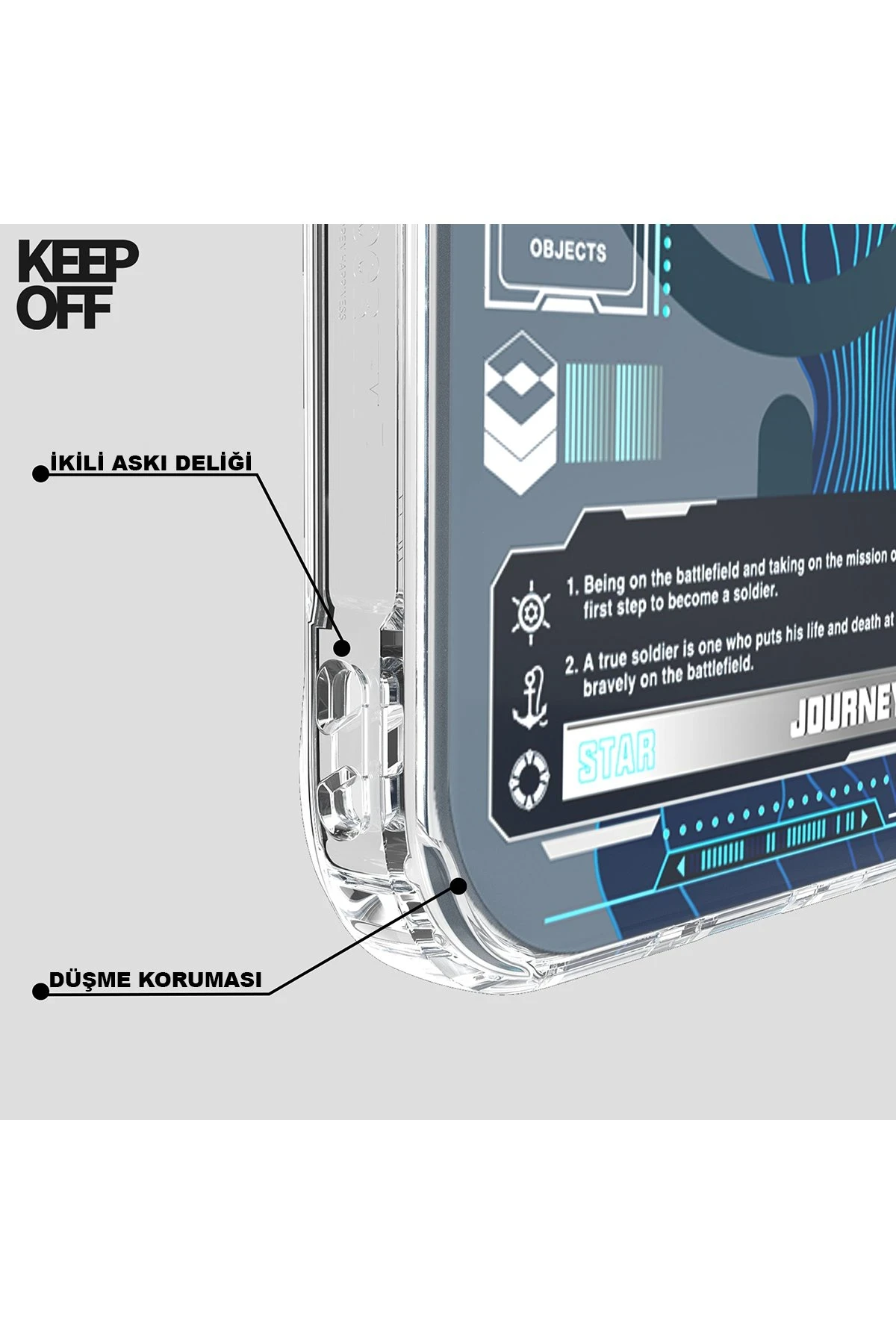 Keep Off Apple iPhone 15 Pro Max Map Magsafe Kapak - Snowfield — görsel 4