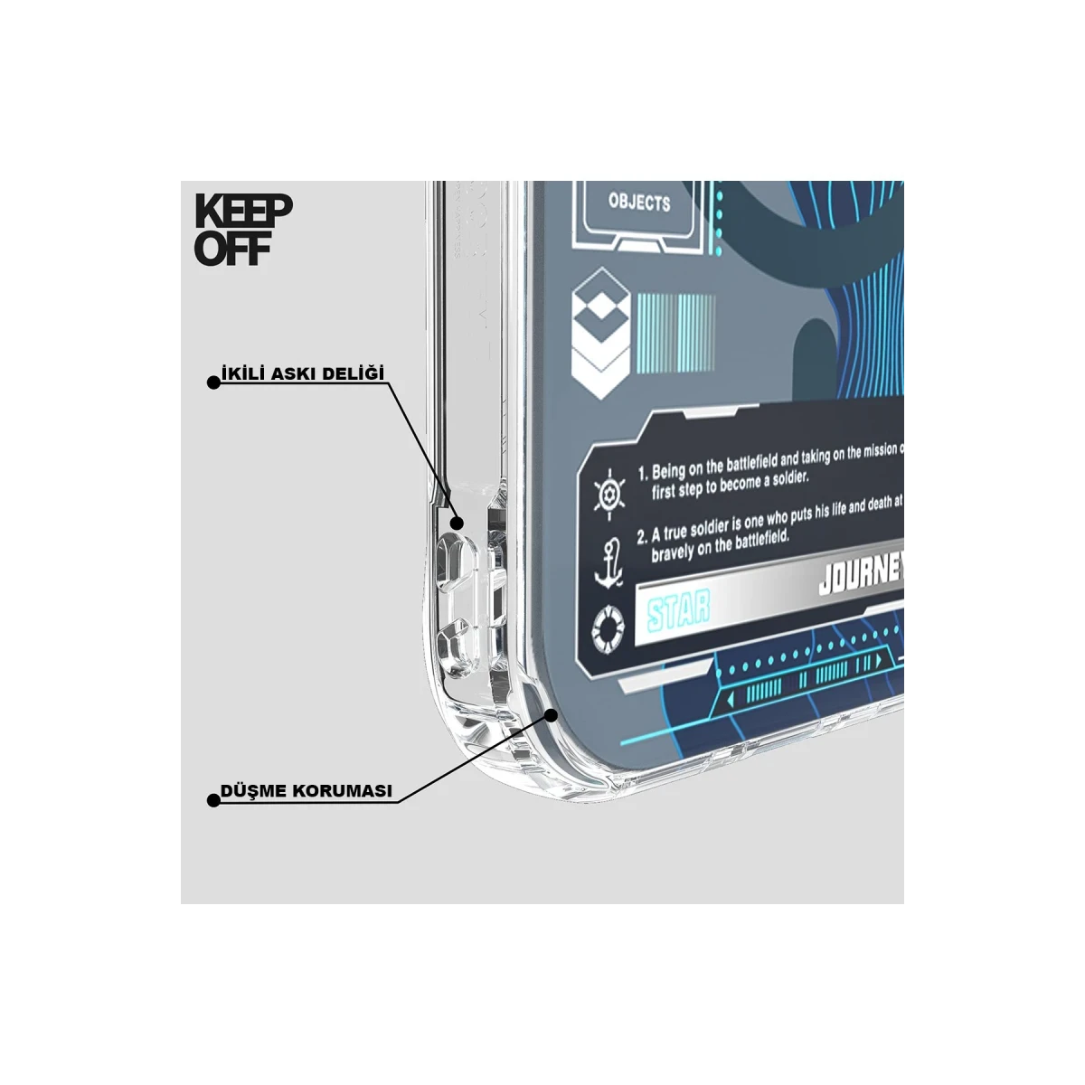 Keep Off Apple iPhone 15 Pro Max Map Magsafe Kapak - Snowfield — görsel 10