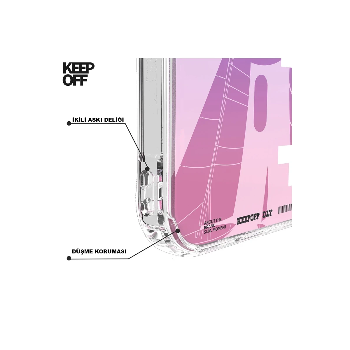 Keep Off Apple iPhone 15 Pro Summer Travel Magsafe Kapak - Starry Night — görsel 11