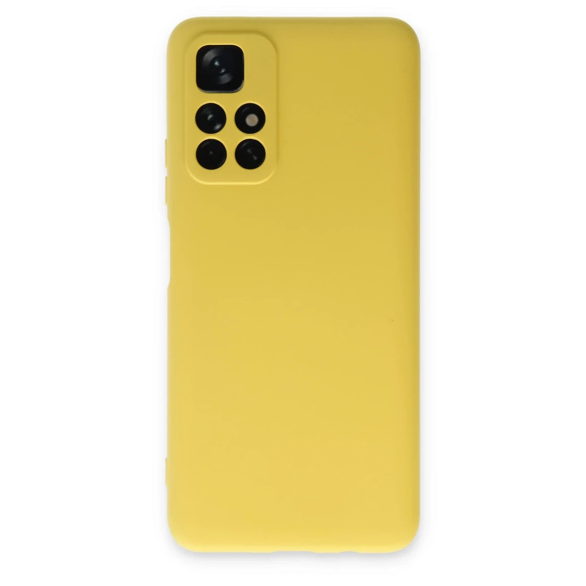 Newface Xiaomi Redmi Note 11T Kılıf Nano içi Kadife Silikon - Sarı