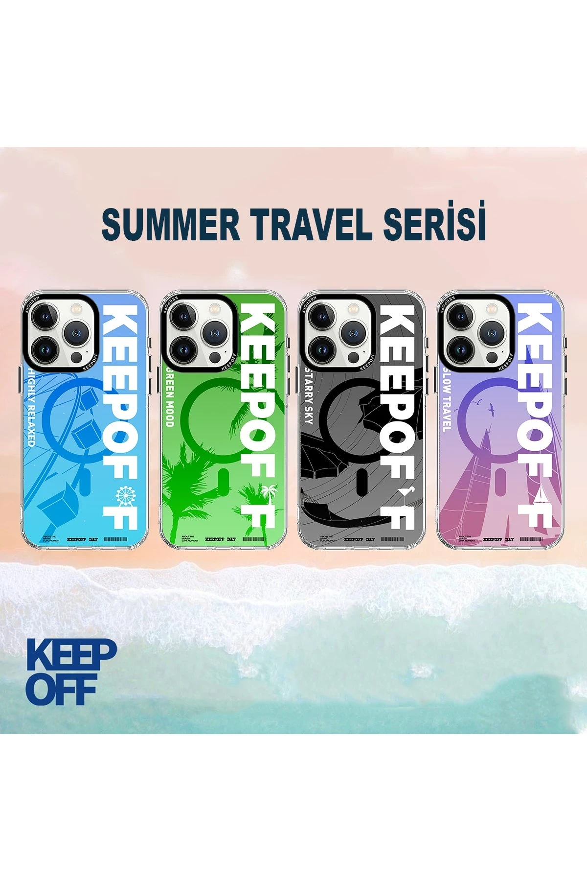 Keep Off Apple iPhone 15 Pro Summer Travel Magsafe Kapak - Starry Night — görsel 6