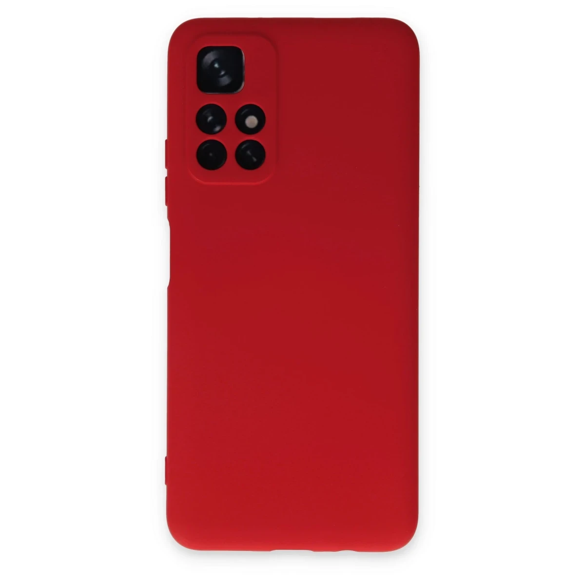 Newface Xiaomi Redmi Note 11T Kılıf Nano içi Kadife Silikon - Kırmızı
