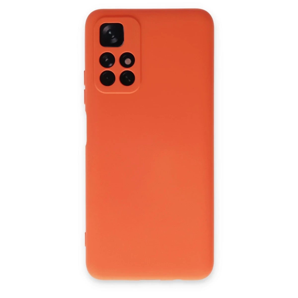 Newface Xiaomi Redmi Note 11T Kılıf Nano içi Kadife Silikon - Turuncu