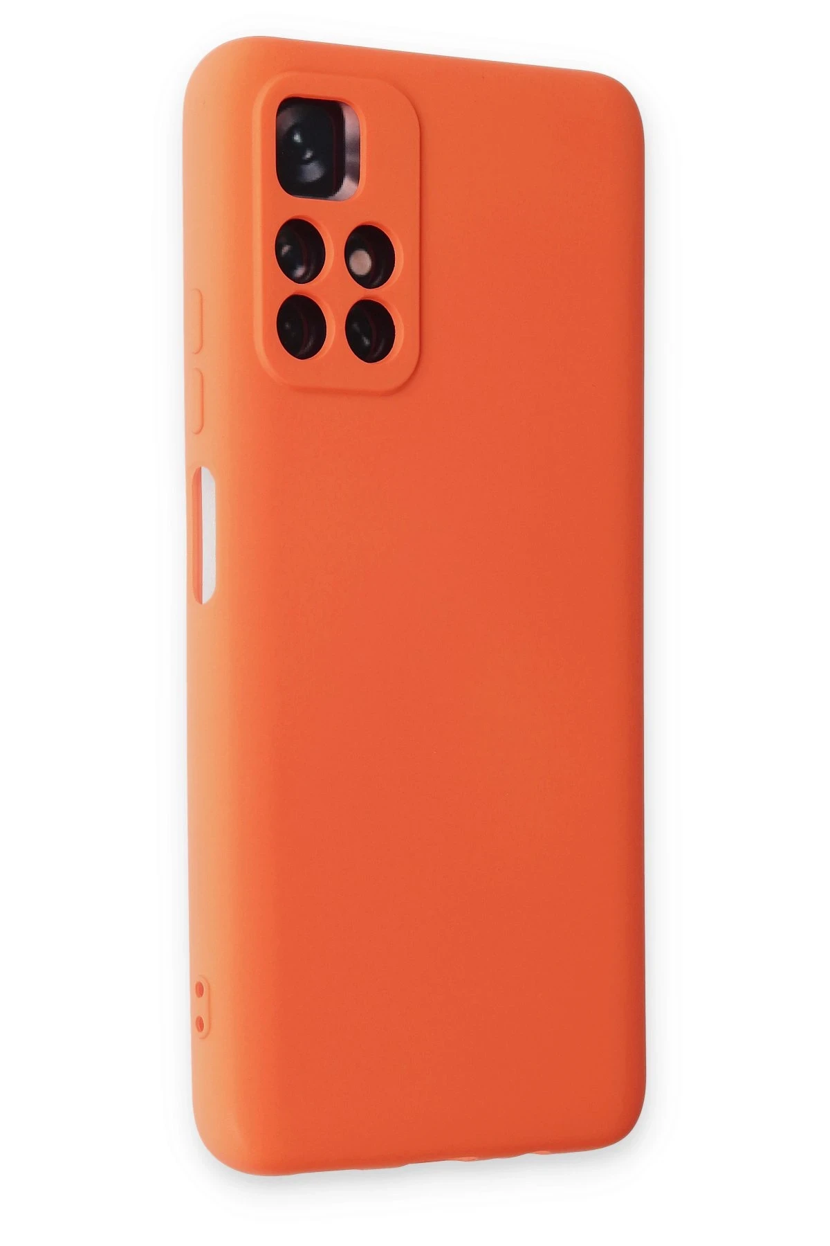 Newface Xiaomi Redmi Note 11T Kılıf Nano içi Kadife Silikon - Turuncu