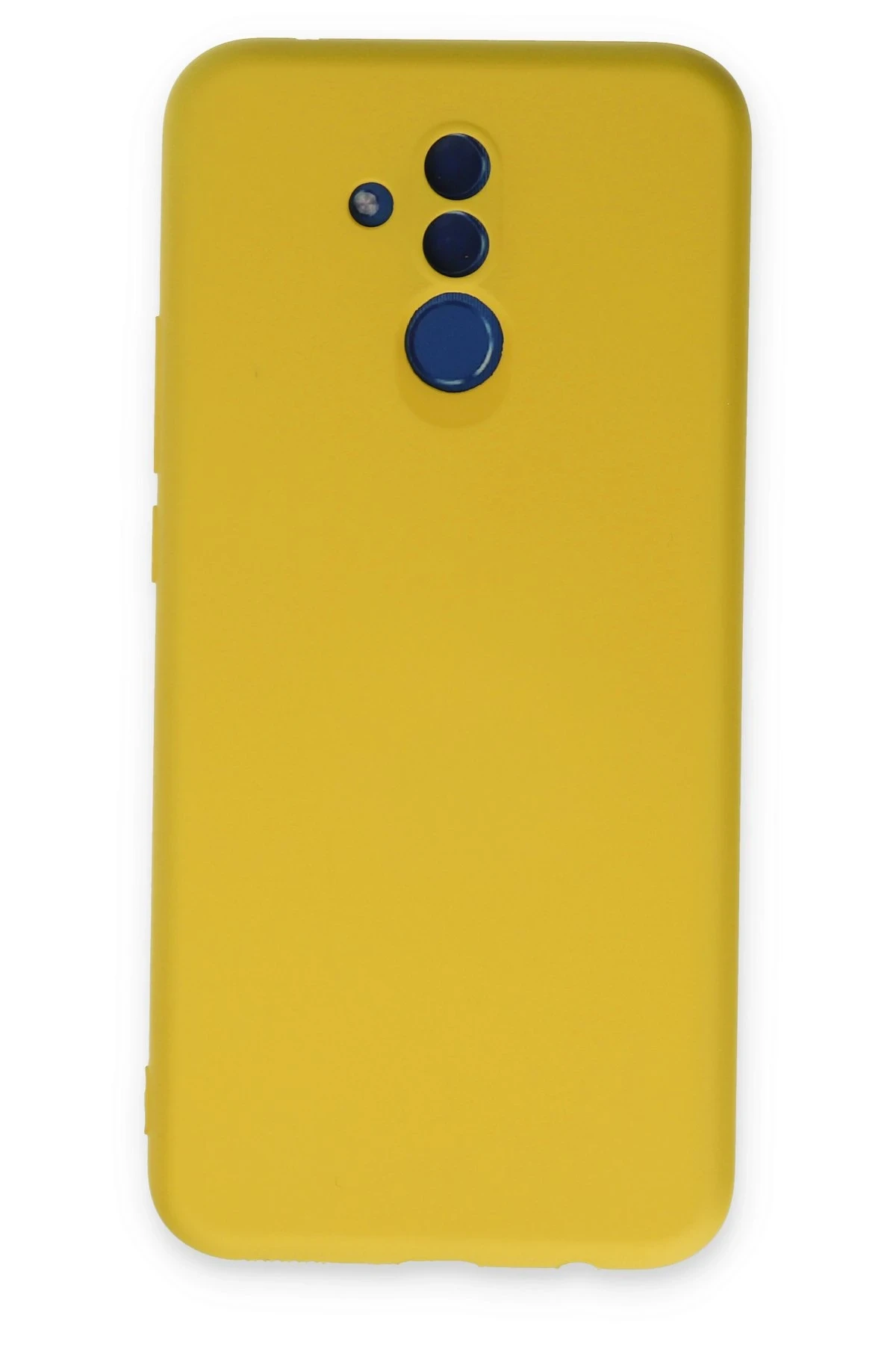 Newface Huawei Mate 20 Lite Kılıf Nano içi Kadife Silikon - Sarı