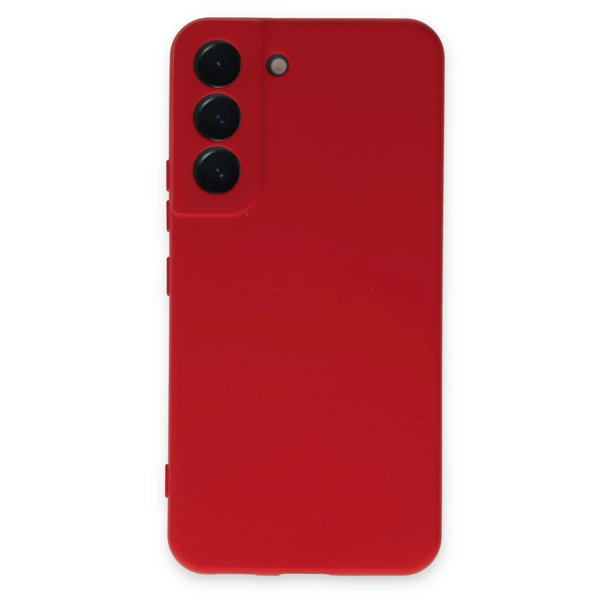Newface Samsung Galaxy S22 Kılıf Nano içi Kadife Silikon - Kırmızı