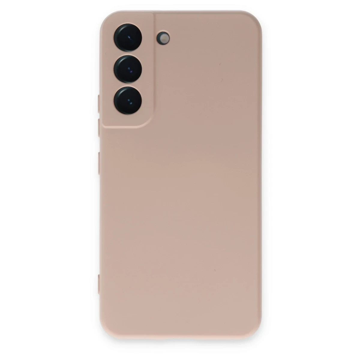 Newface Samsung Galaxy S22 Kılıf Nano içi Kadife Silikon - Pudra
