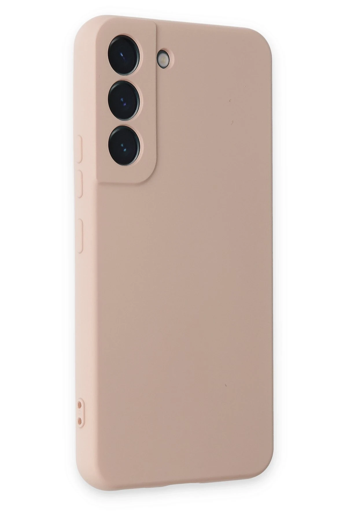 Newface Samsung Galaxy S22 Kılıf Nano içi Kadife Silikon - Pudra