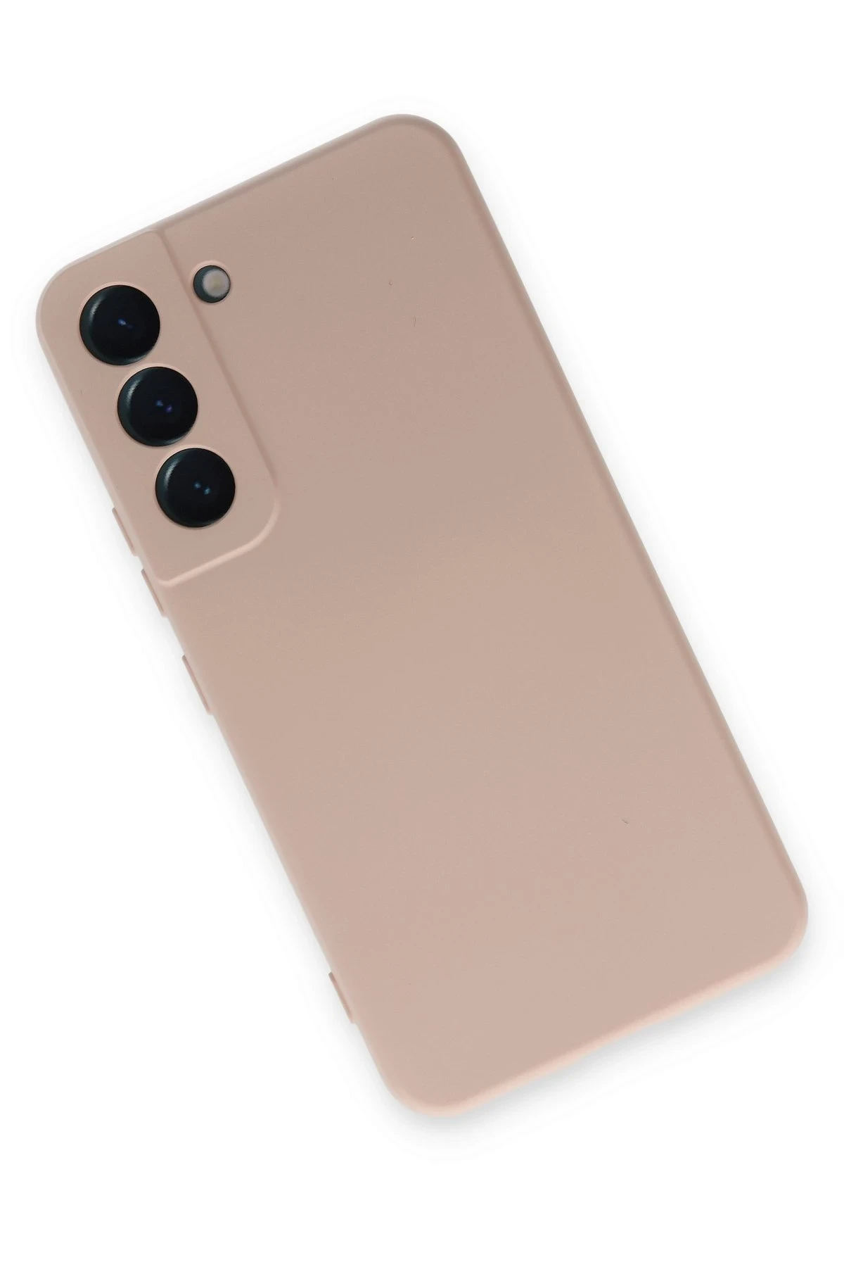 Newface Samsung Galaxy S22 Kılıf Nano içi Kadife Silikon - Pudra