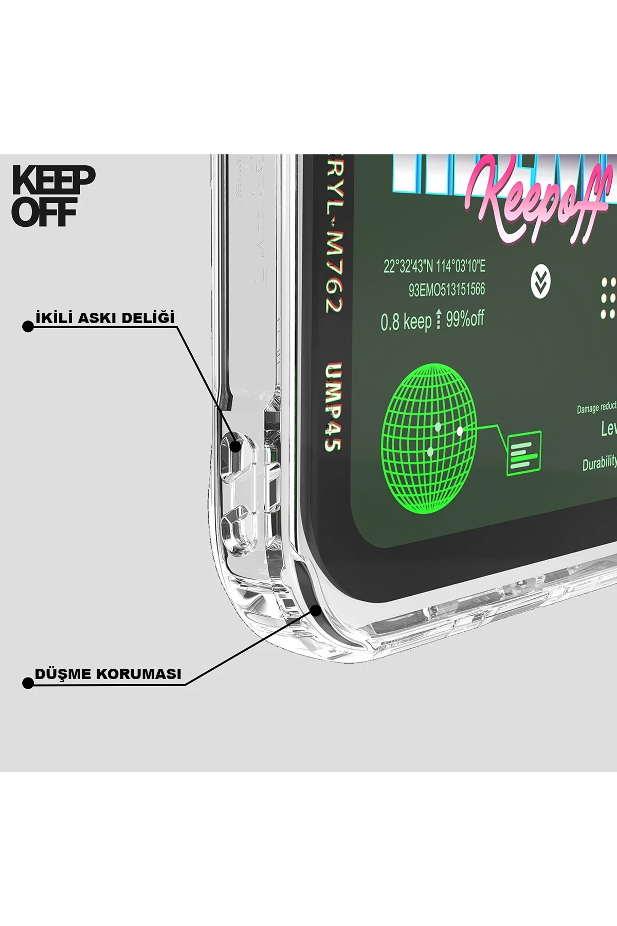 Keep Off Apple iPhone 15 Pro Max Parallel Space Time Magsafe Kapak - Metal Confession — görsel 4