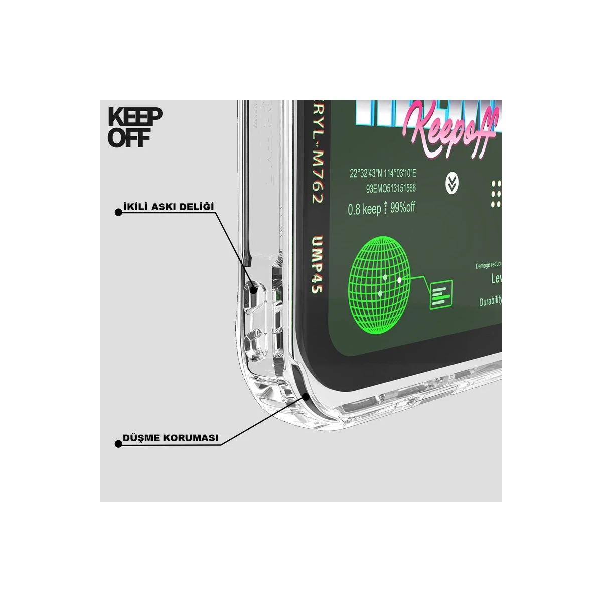 Keep Off Apple iPhone 15 Pro Max Parallel Space Time Magsafe Kapak - Metal Confession — görsel 11