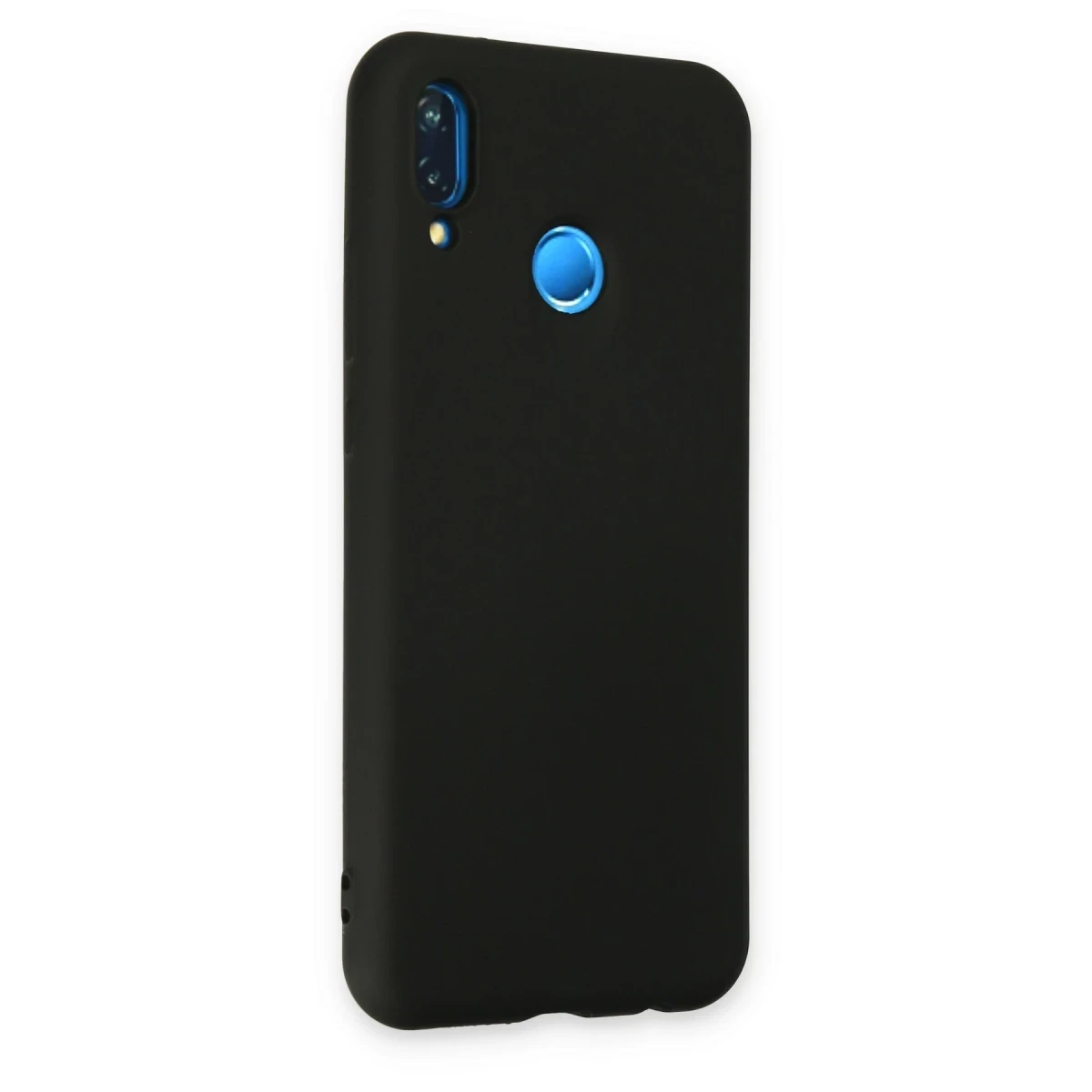 Huawei P20 Lite Kılıf Nano içi Kadife Silikon - Siyah