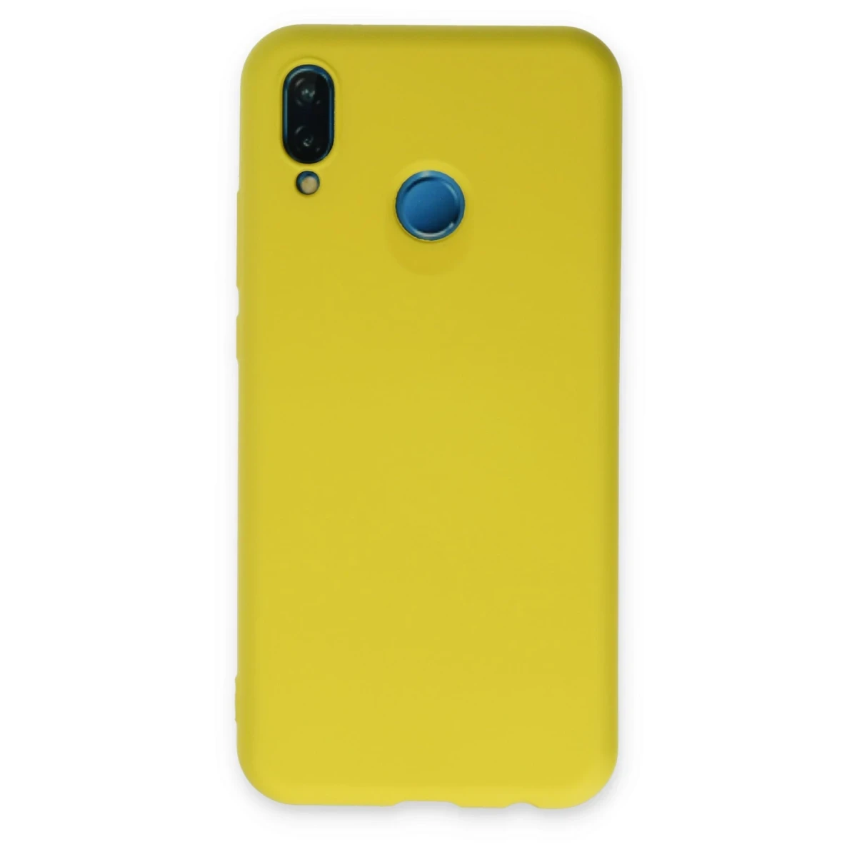 Newface Huawei P20 Lite Kılıf Nano içi Kadife Silikon - Sarı
