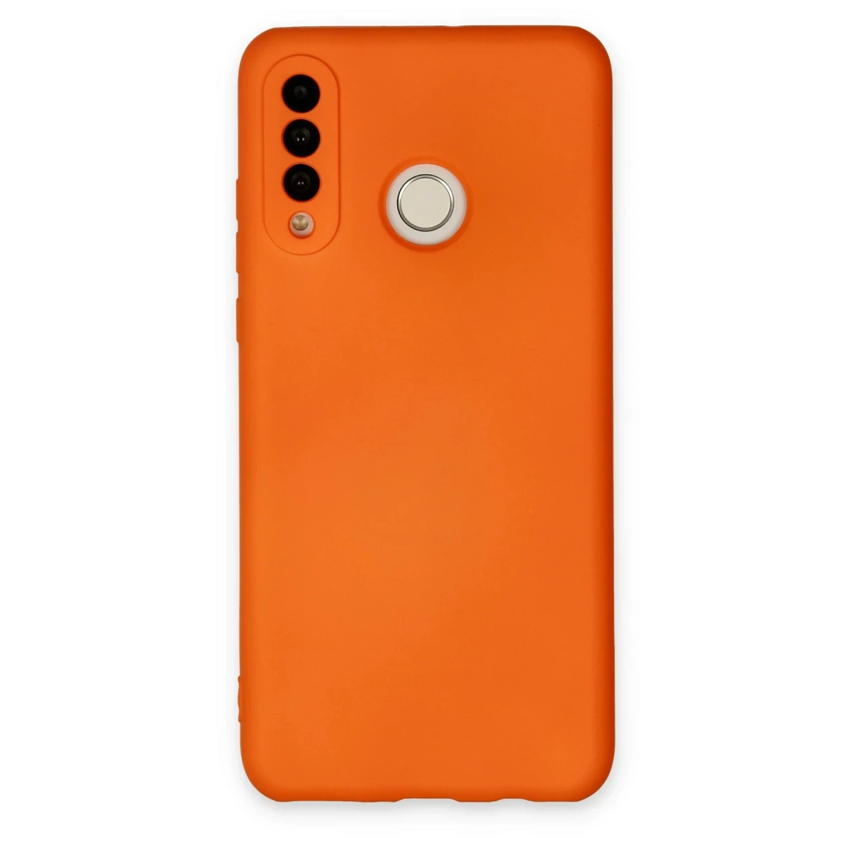 Newface Huawei P30 Lite Kılıf Nano içi Kadife Silikon - Turuncu