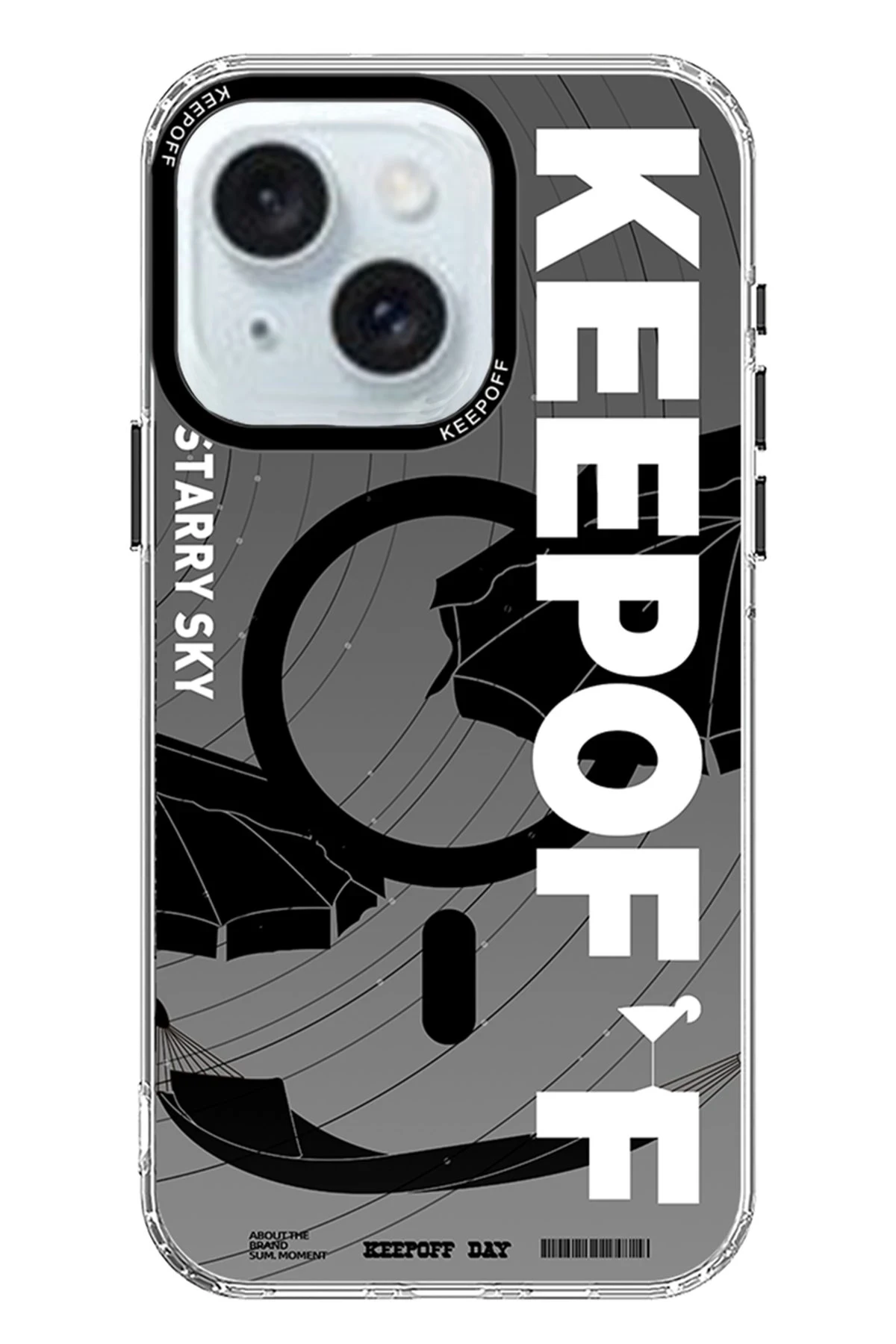 Keep Off Apple iPhone 15 Summer Travel Magsafe Kapak - Starry Night