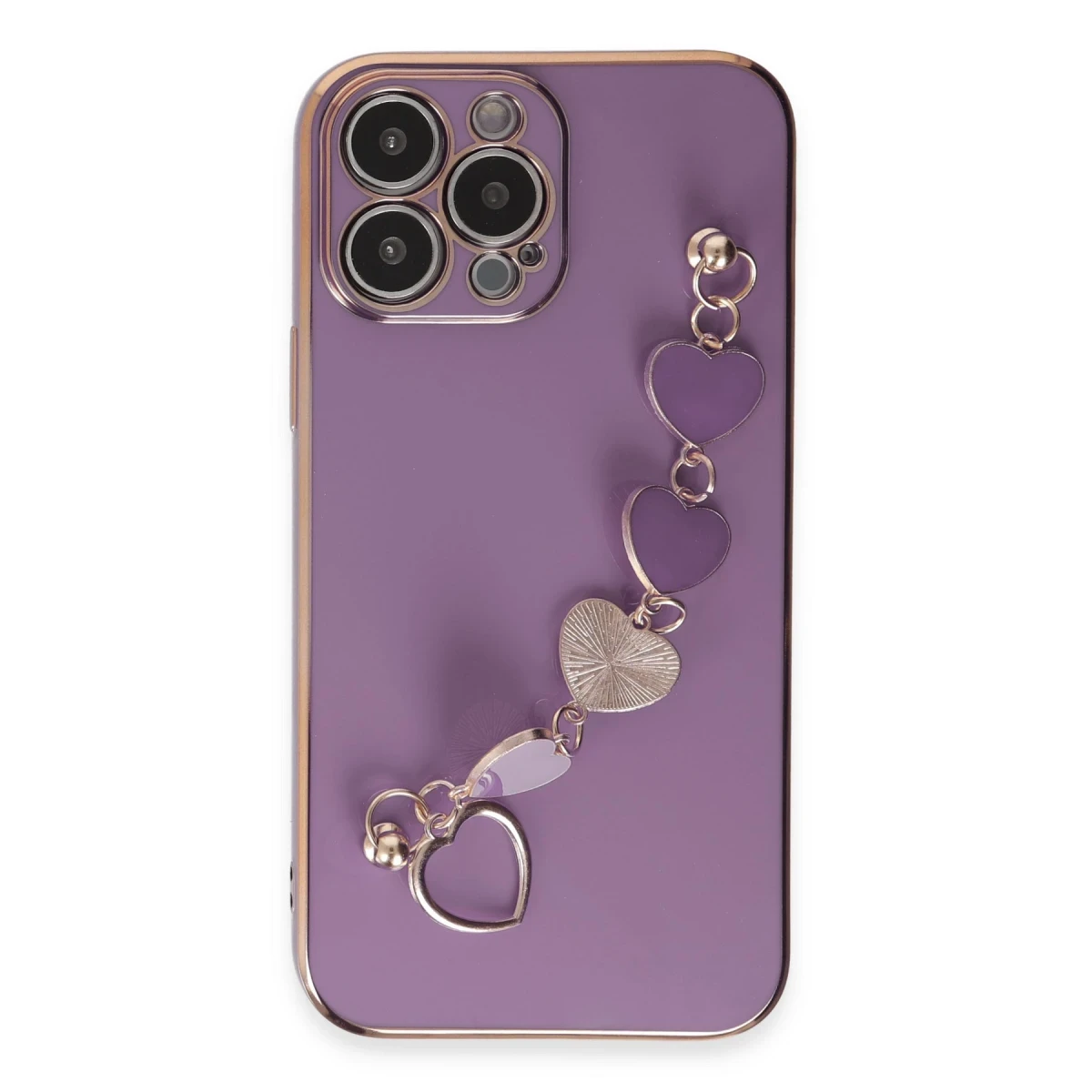 Newface Apple iPhone 13 Pro Kılıf Esila Silikon - Mor