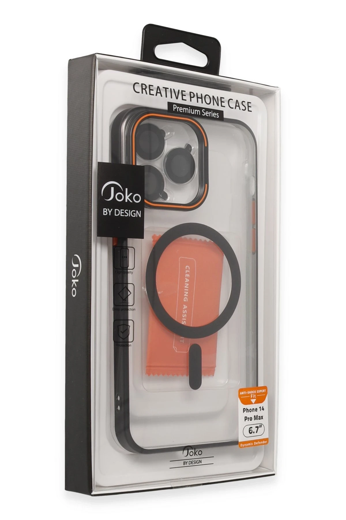 Joko Apple iPhone 14 Pro Max Crown Lens Standlı Magsafe Kapak - Siyah — görsel 2