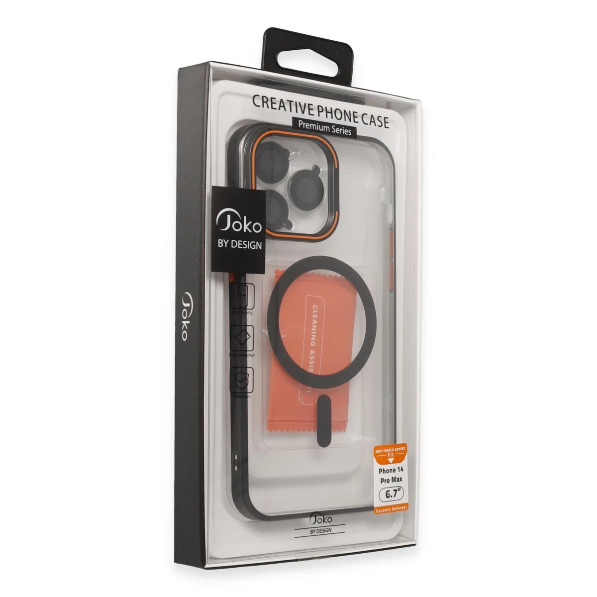Joko Apple iPhone 14 Pro Max Crown Lens Standlı Magsafe Kapak - Siyah — görsel 5