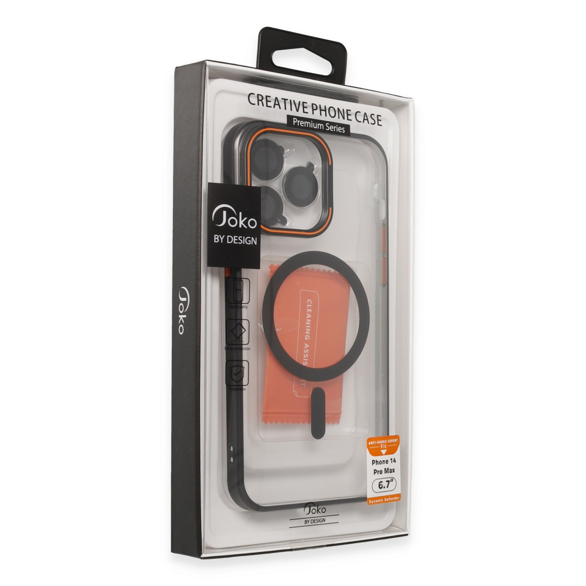 Joko Apple iPhone 14 Pro Max Crown Lens Standlı Magsafe Kapak - Siyah — görsel 8